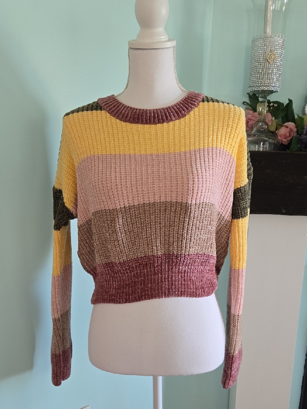 Luv Lane Striped Sweater M